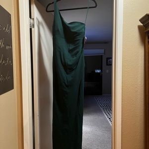 Windsor iris formal green dress size xs with slit